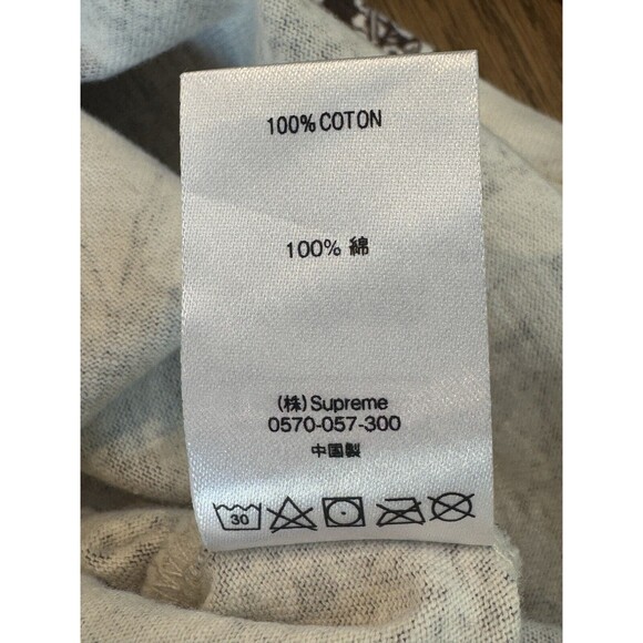 Supreme Salome L/S T-Shirt Men’s Sz S Brown Long Sleeve Embroidered Logo FW18 - Picture 7 of 10